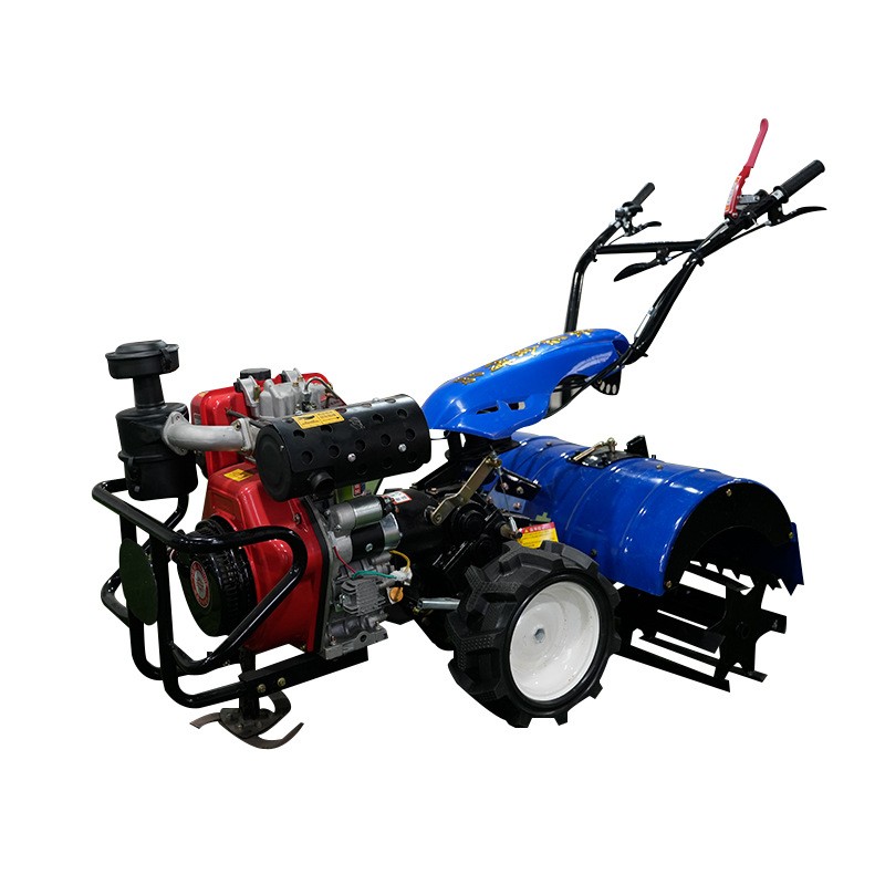 四驱直连后旋微耕机农用耕地起垄开沟旋耕机家用汽油小型除草机器图5
