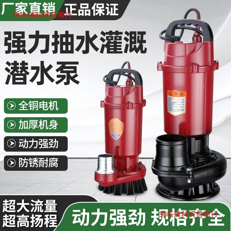 上海潜水泵人民220v家用农用灌溉三相大流量抽水机4寸小型高扬程图4