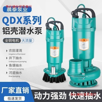 上海潜水泵人民220v家用农用灌溉三相大流量抽水机4寸小型高扬程