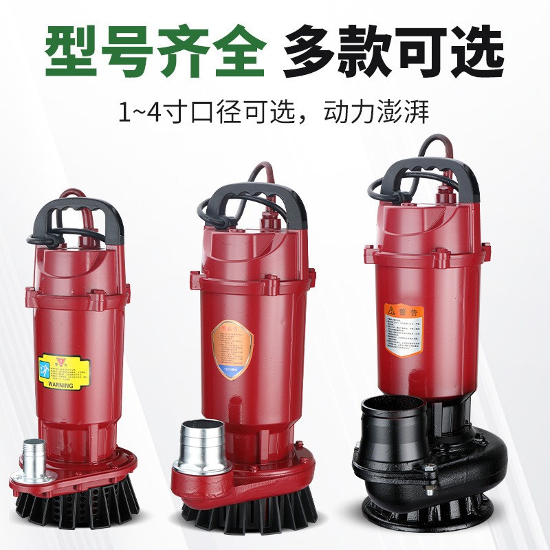 上海潜水泵人民220v家用农用灌溉三相大流量抽水机4寸小型高扬程图5