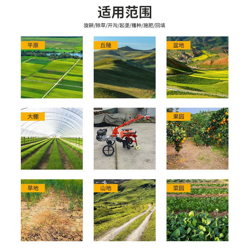 农用多功能四驱微耕机水田旱地一机多用开沟起垄除草旋耕大功率图3