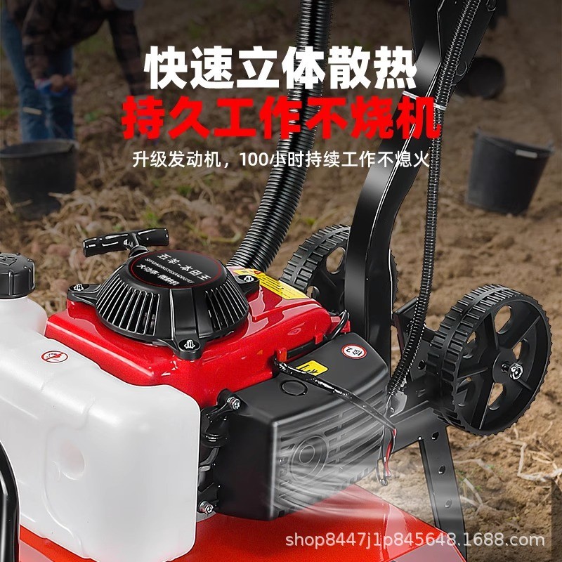 本田王微耕机小型农用旋耕机家用汽油打田耕地机犁地松土开沟除草图5