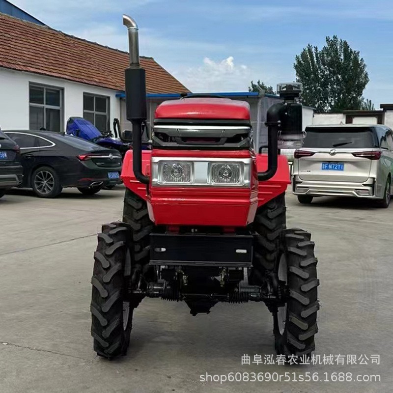 转向稳定小型四轮 土地耕整田园管理机 泓春单缸35马力小四轮拖拉图3