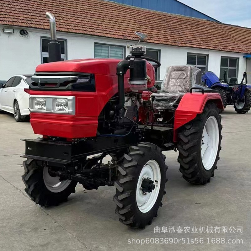 转向稳定小型四轮 土地耕整田园管理机 泓春单缸35马力小四轮拖拉图2