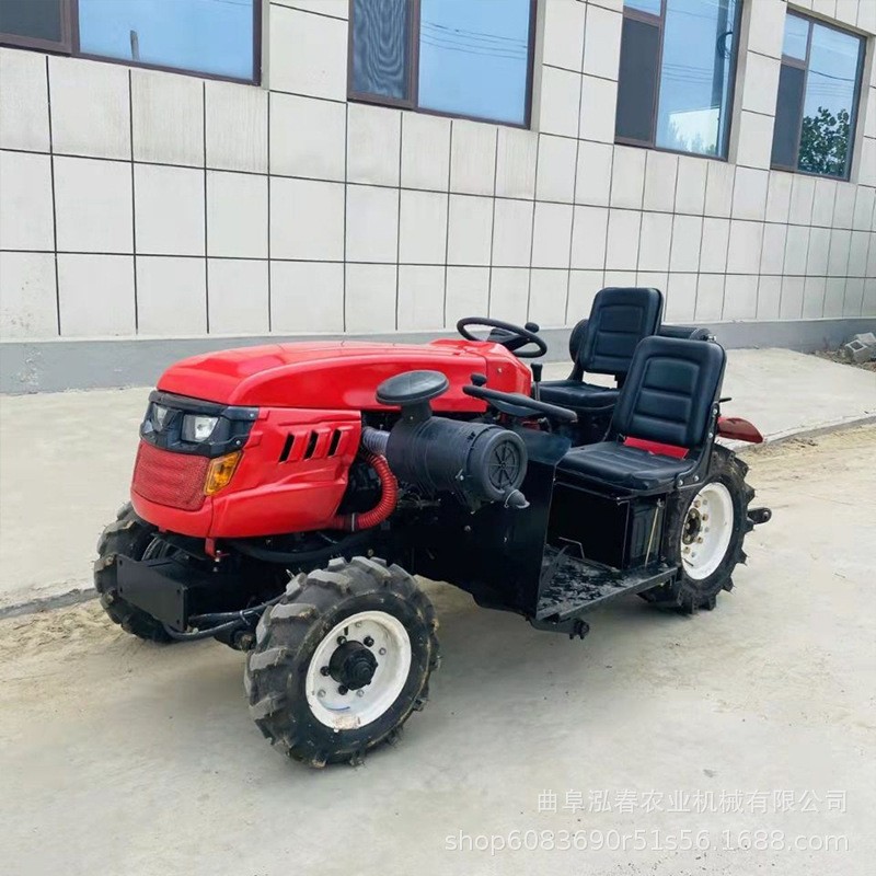 直销偏置35马力单缸两驱小型大棚王拖拉机果园施肥机风送式打药机图3