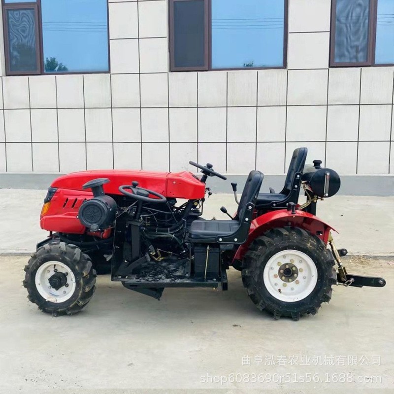 直销偏置35马力单缸两驱小型大棚王拖拉机果园施肥机风送式打药机图2