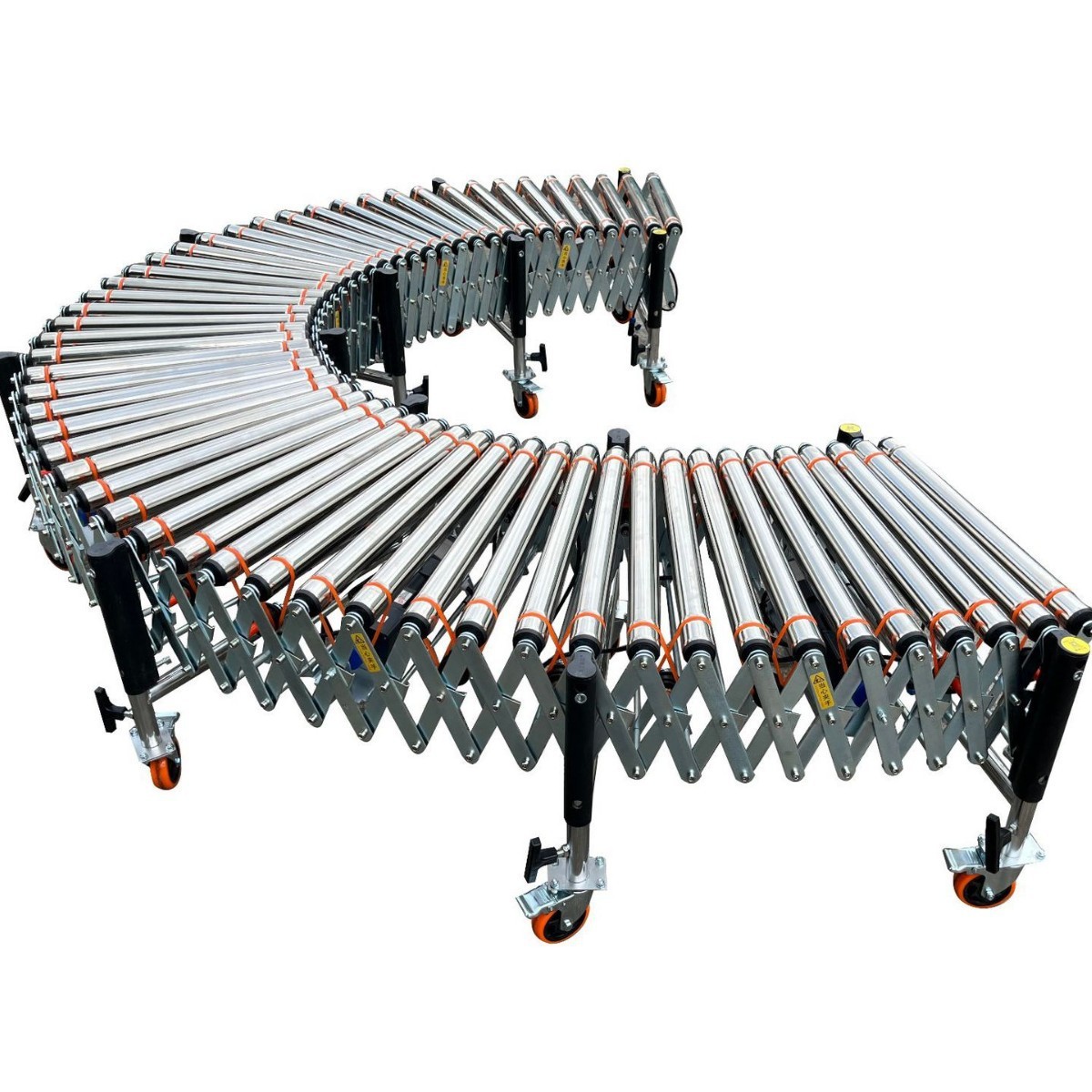 伸缩O型带滚筒输送机有动力卸货神器快递车间流水线电商仓储物流图5