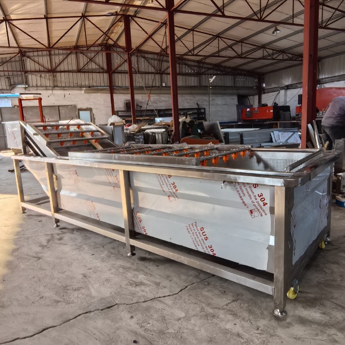 柑橘气泡清洗机杨梅草莓果蔬喷淋清洗设备圣女果全自动气泡清洗机图3