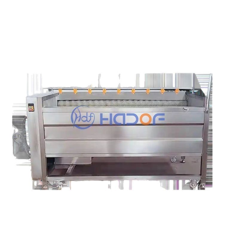 全自动洗姜机山药马蹄毛辊清洗机不锈钢预制菜加工清洗整条产线图5