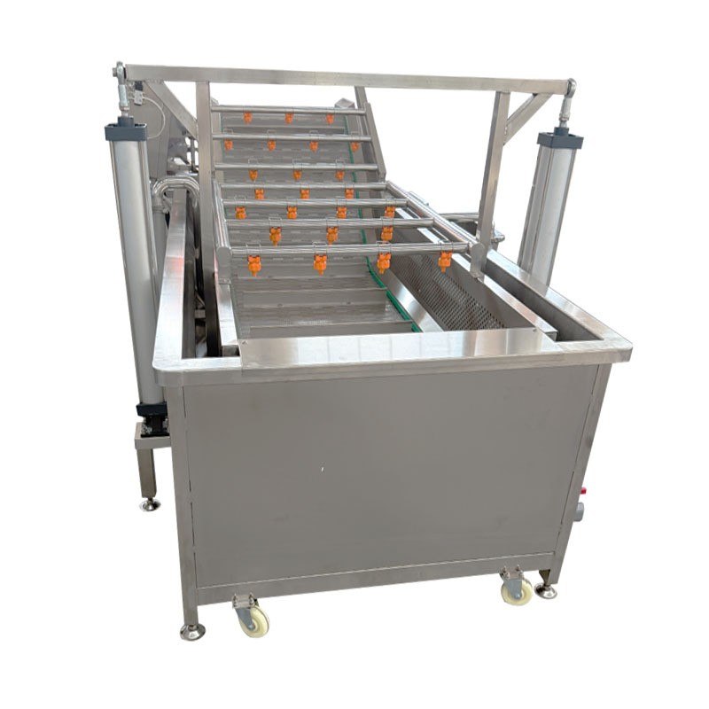 净菜加工设备 商用红枣油麦菜毛豆喷淋式洗菜机 气泡清洗流水线图5