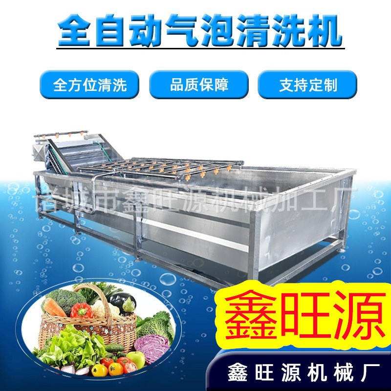 鑫旺源 全自动高压喷淋气泡清洗机蘑菇菌类净洗机哪家质量好果蔬
