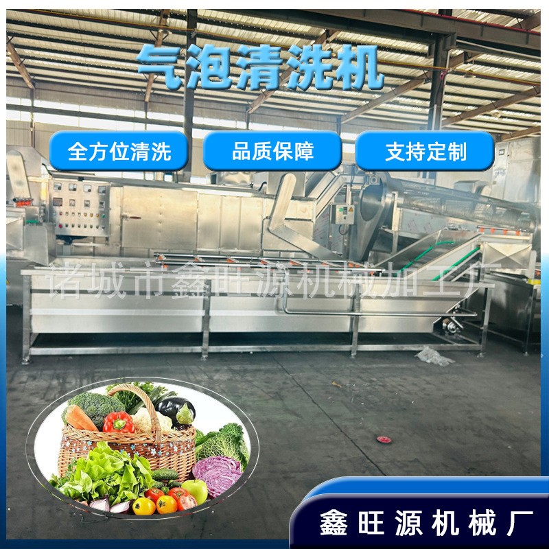 鑫旺源 全自动高压喷淋气泡清洗机蘑菇菌类净洗机哪家质量好果蔬图3