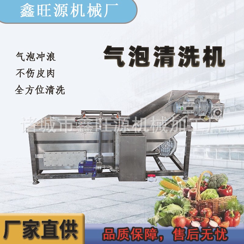鑫旺源大枣喷淋式清洗机荠菜高压循环流水洗菜机菜叶类气泡清洗机图3