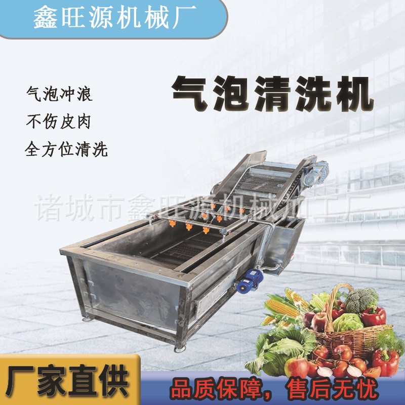 鑫旺源大枣喷淋式清洗机荠菜高压循环流水洗菜机菜叶类气泡清洗机图2