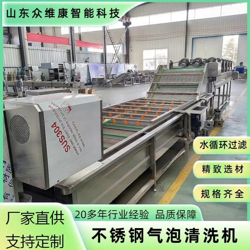 商用果蔬气泡清洗机大型全自动洗菜机水果蔬菜高压喷淋清洗设备图2