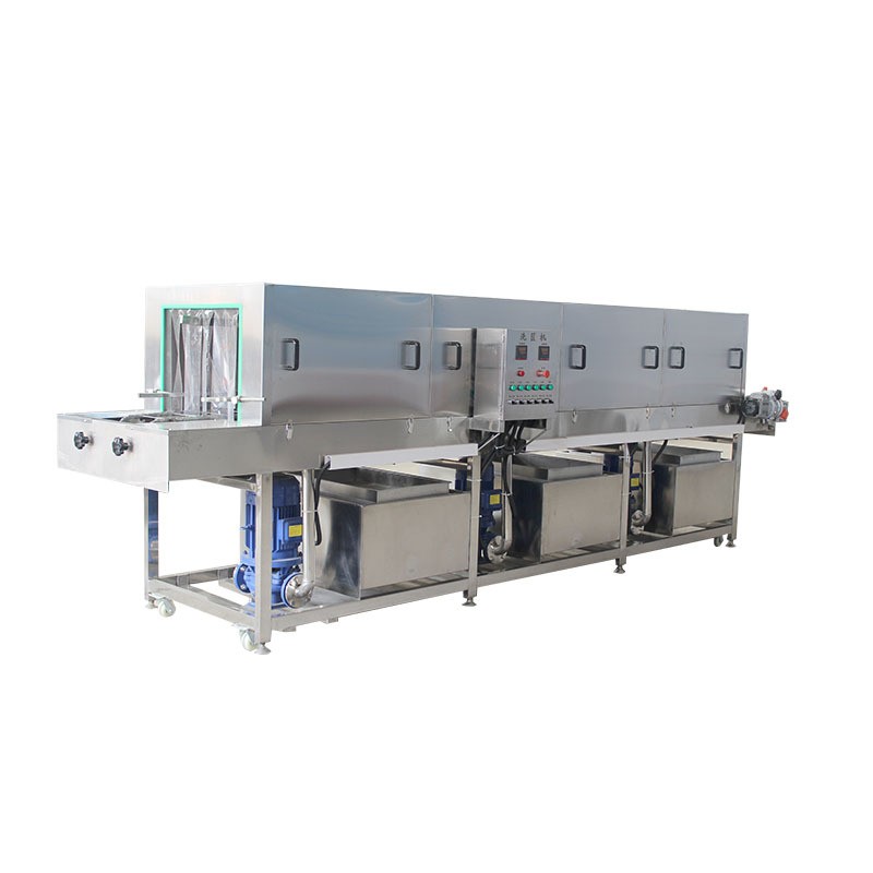 食品周转箱自动清洗机 全自动高压喷淋去油污洗框机 隧道式清洗图5