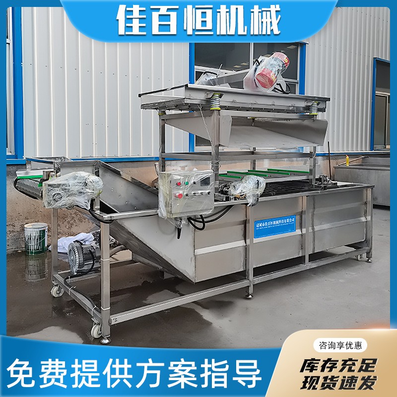不锈钢高压喷淋水果蔬菜清洗机全自动商用海产气泡清洗机设备图2
