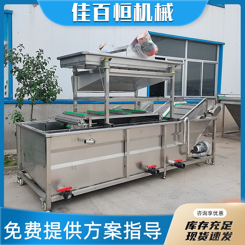 全自动果蔬气泡清洗机商用蔬菜洗菜机海参水果清洗风干流水线图3