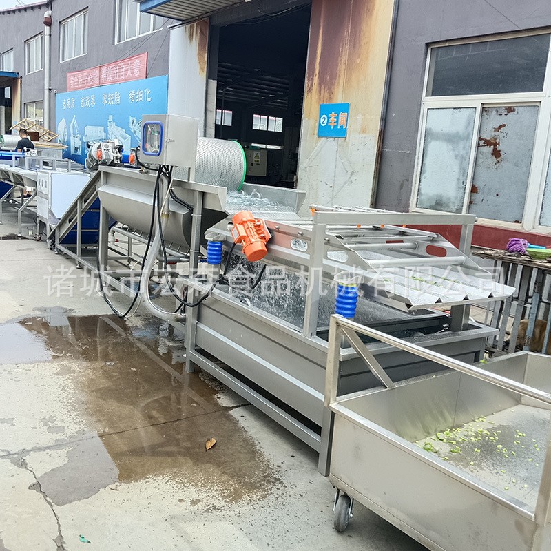 中央厨房莴苣片涡流清洗机土豆丝涡流洗菜机全自动涡流蔬菜清洗机图4