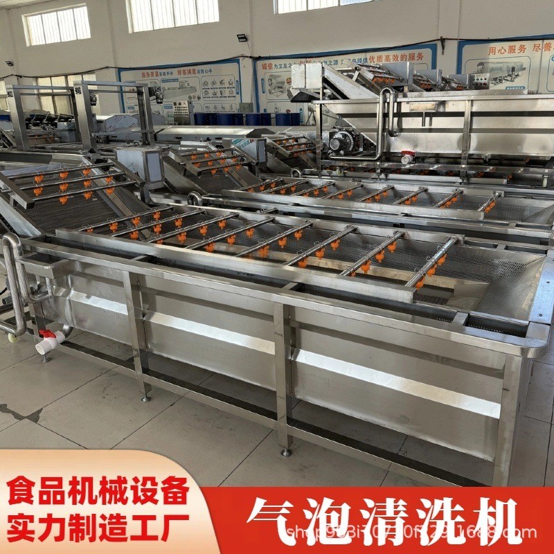 果蔬清洗机 蔬菜生鲜两用清洗设备 高效节能 气泡清洗流水线图4