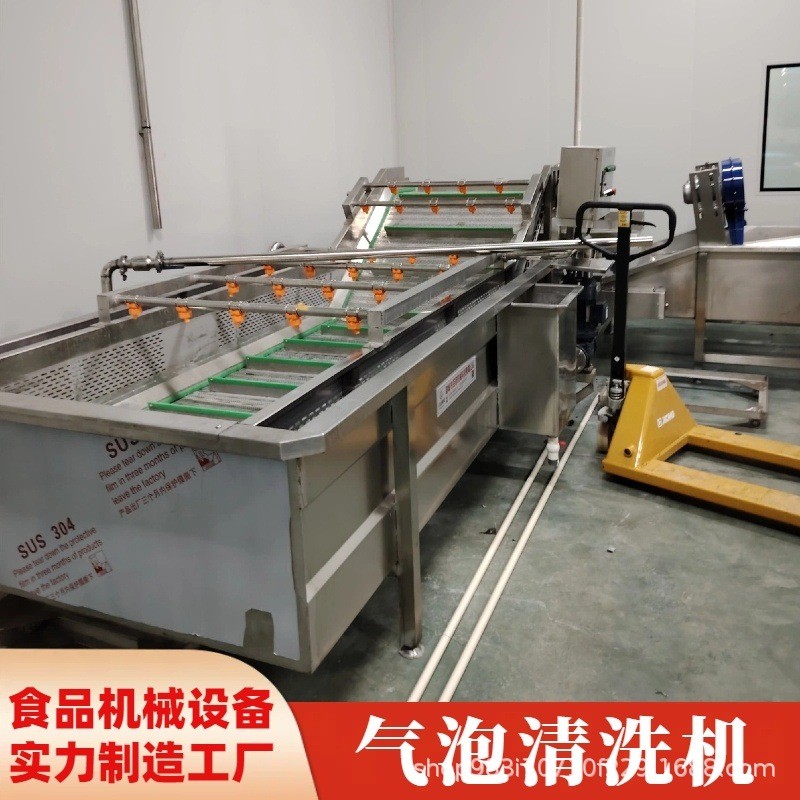 果蔬清洗机 蔬菜生鲜两用清洗设备 高效节能 气泡清洗流水线图2