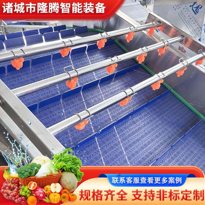 净菜加工生产线洗菜机商用叶毛菜半成品中央厨房清洗流水设备图2