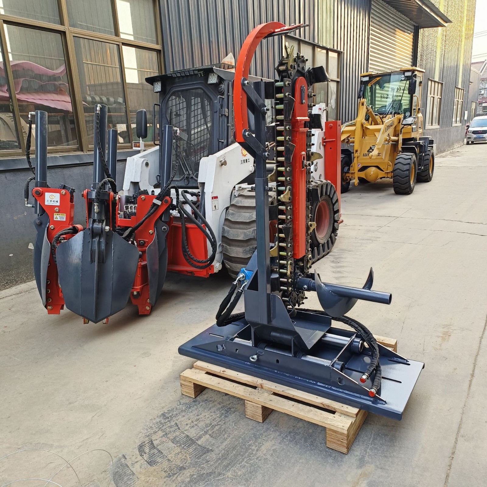 链式开沟机农田果园灌溉、市政铺设电缆管道开槽图2