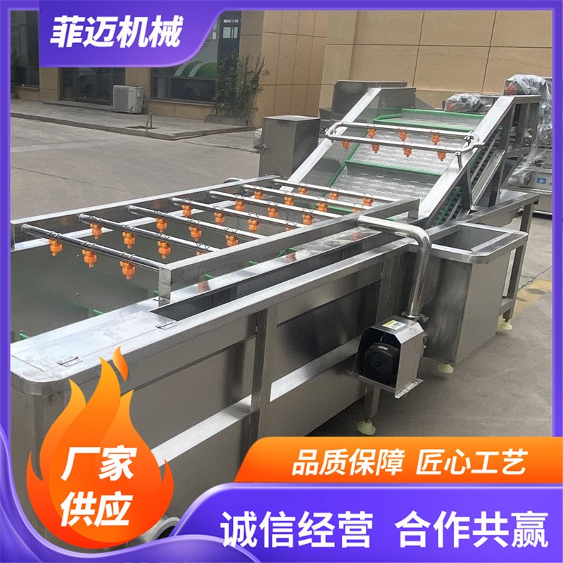 蔬菜气泡清洗机全自动果蔬清洗流水线大型预制菜洗菜机厂家图2