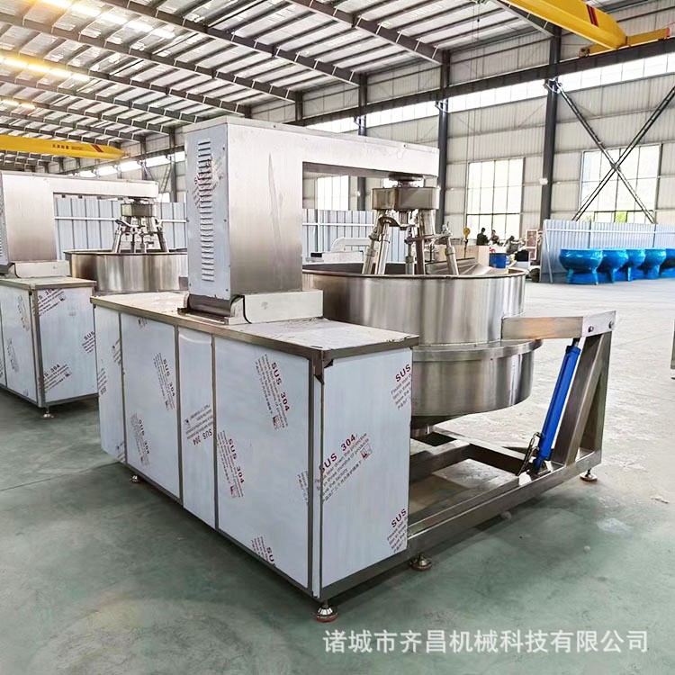 排骨酱炒锅 蛋黄酱电磁加热行星搅拌炒锅 全自动多爪搅拌炒锅厂家图3