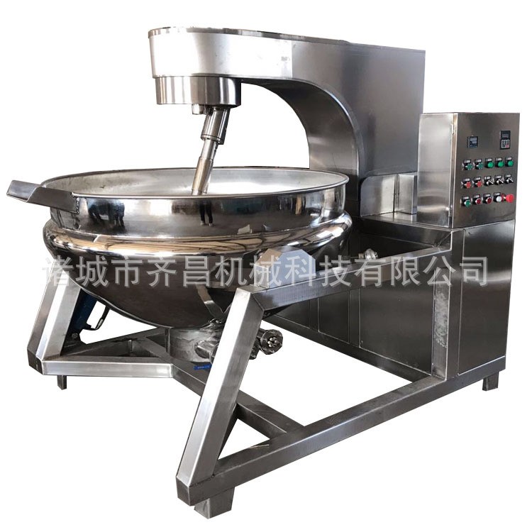 做酱的机器火锅底料炒料机全自动行星炒锅刮底搅拌翻炒锅商用大型图5