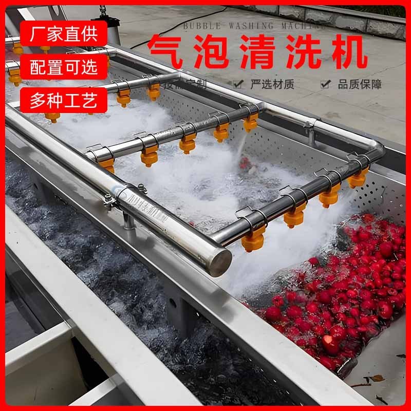 厂家莲藕生姜高压喷淋清洗设备泡翻滚洗菜机茶叶清洗风干流水线图4