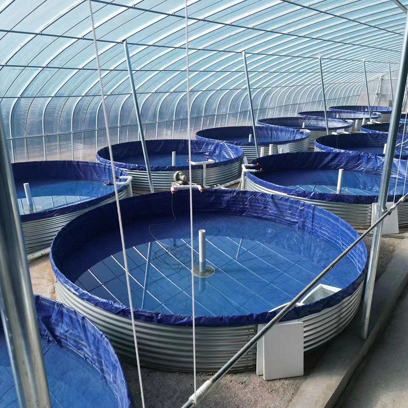 帆布鱼池圆形 加厚折叠便携式鱼虾水箱车载水池 镀锌板支架鱼池图4