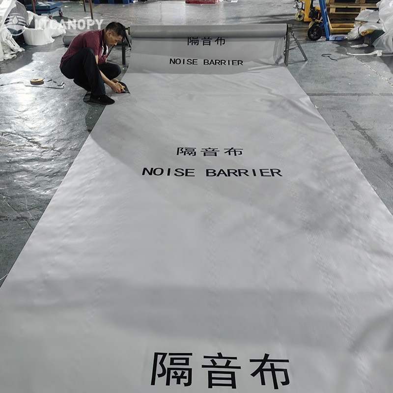 跨境专供货源防音隔音布 加厚耐磨PVC防炎布降噪隔音屏障量大从优图4
