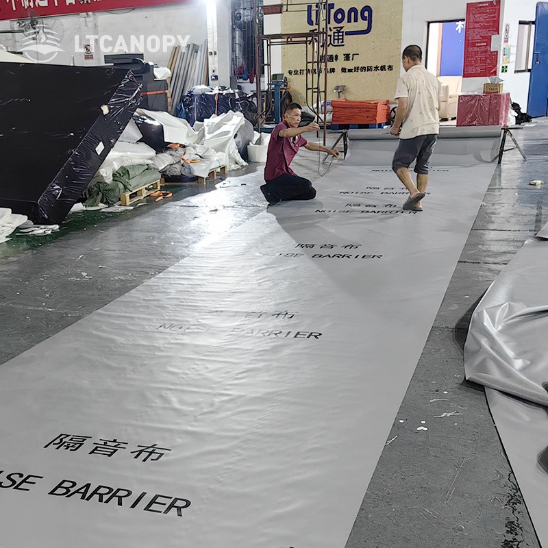 跨境专供货源防音隔音布 加厚耐磨PVC防炎布降噪隔音屏障量大从优图5