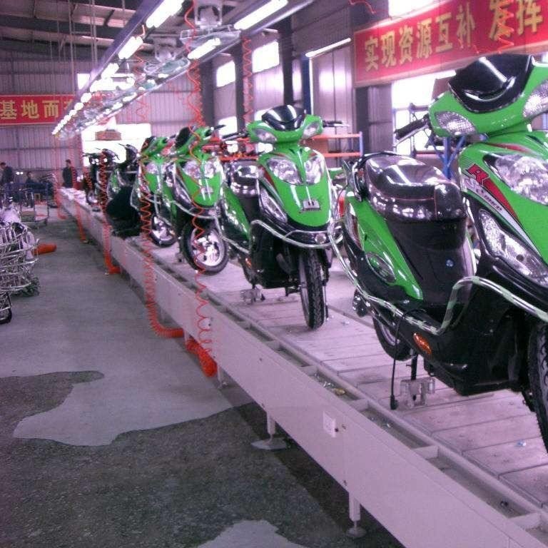 电动两轮车装配线 男装摩托车组装线 电动车倒装线 自行车正装线图2