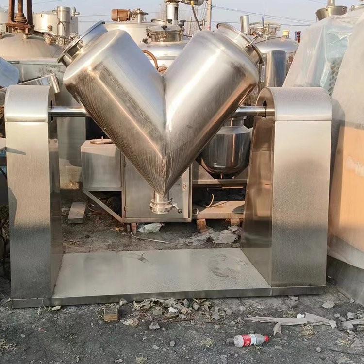 300型小型教学原料搅拌机 搅拌均匀 干粉颗粒混合用 二手V型混合机图2