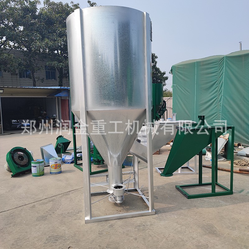 牛羊饲料粉碎搅拌机300kg500kg立式无尘饲料搅拌粉碎机一体打料机图2
