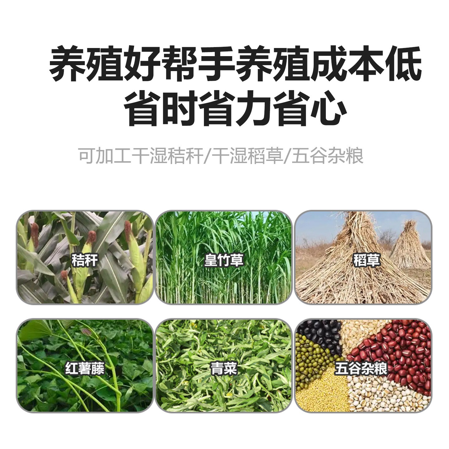 多功能粉碎机家用小型打包草粉碎机猪鸡鸭鹅谷物破碎机饲料粉碎机图2