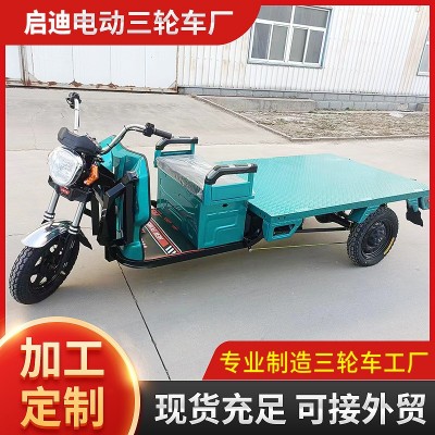 批发家用载人电动拉货三轮车 平板搬运客货两用摆地摊小型电瓶车