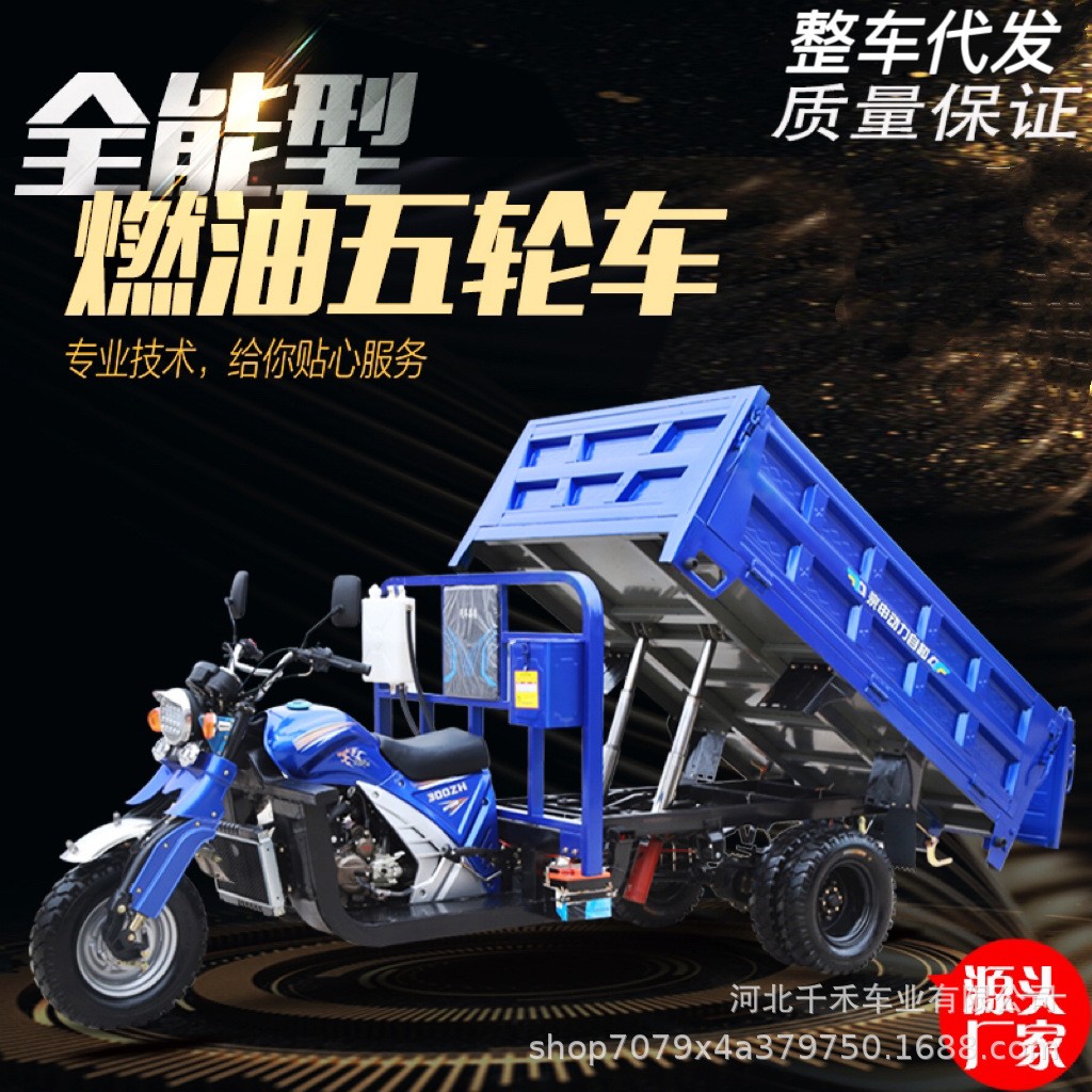 燃油三轮摩托车五轮三轮车三蹦子水冷自卸载重外贸品质跨境摩托车图2