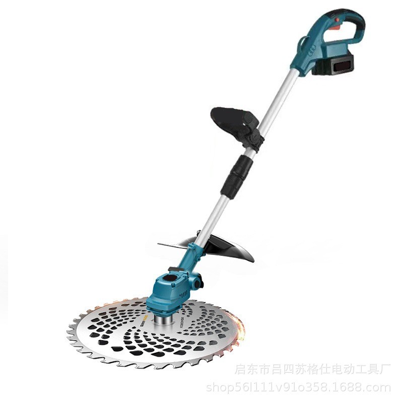 家用充电除草机21V无刷锂电割草机便携园林修剪工具无线打草机图3