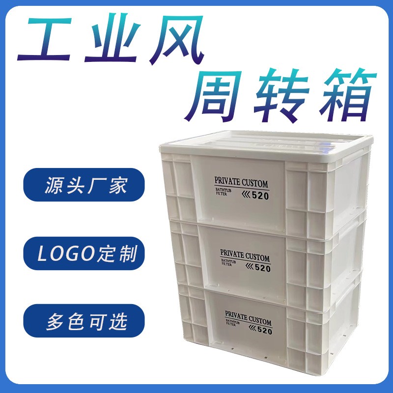 工业风周转箱收纳箱周转筐零件盒EU箱子收纳加厚全新料大容量图2