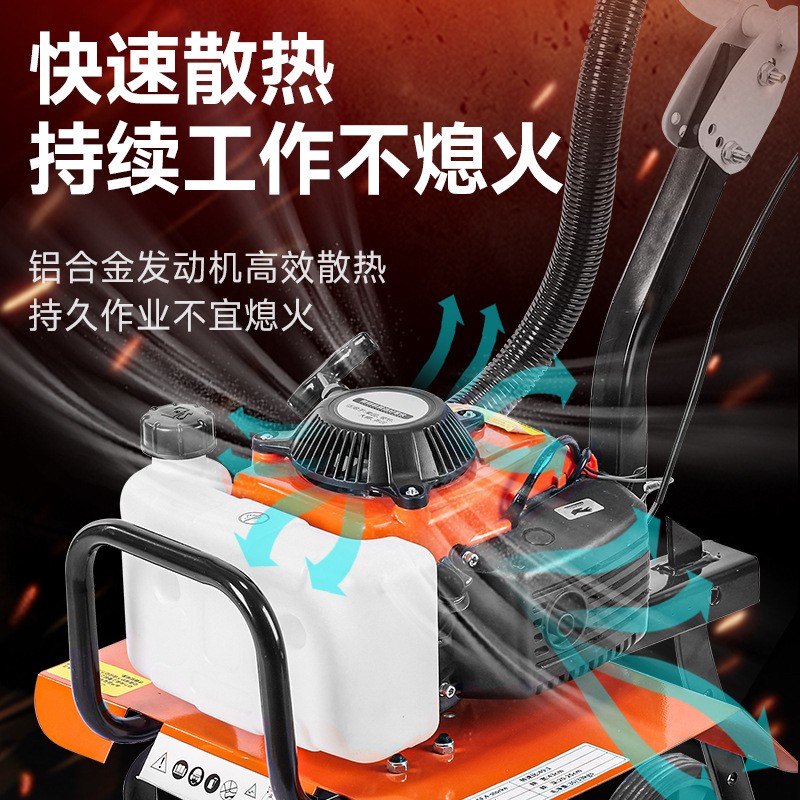 微耕机耕地机小型农机土犁地除草机汽油硬土农用多功能家用旋耕机图2