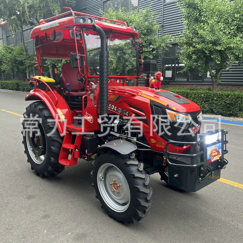 常力504新款安全架前配重带灯四轮拖拉机 农用山地犁地拖拉机厂家图3