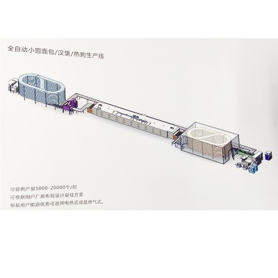 夹心蛋糕生产线 生产自动面包热狗全吐司面包烘焙生产线厂家