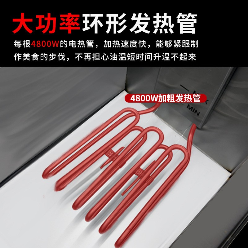 拓企商用油炸锅双缸电炸炉恒温大容量炸鸡薯条炸炉设备电加热图2