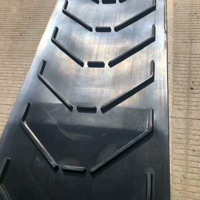 厂家定做环型防滑八字型花纹输送带 耐高温花纹环型输送带