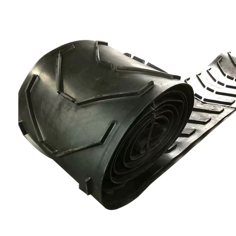 厂家定做环型防滑八字型花纹输送带 耐高温花纹环型输送带图2