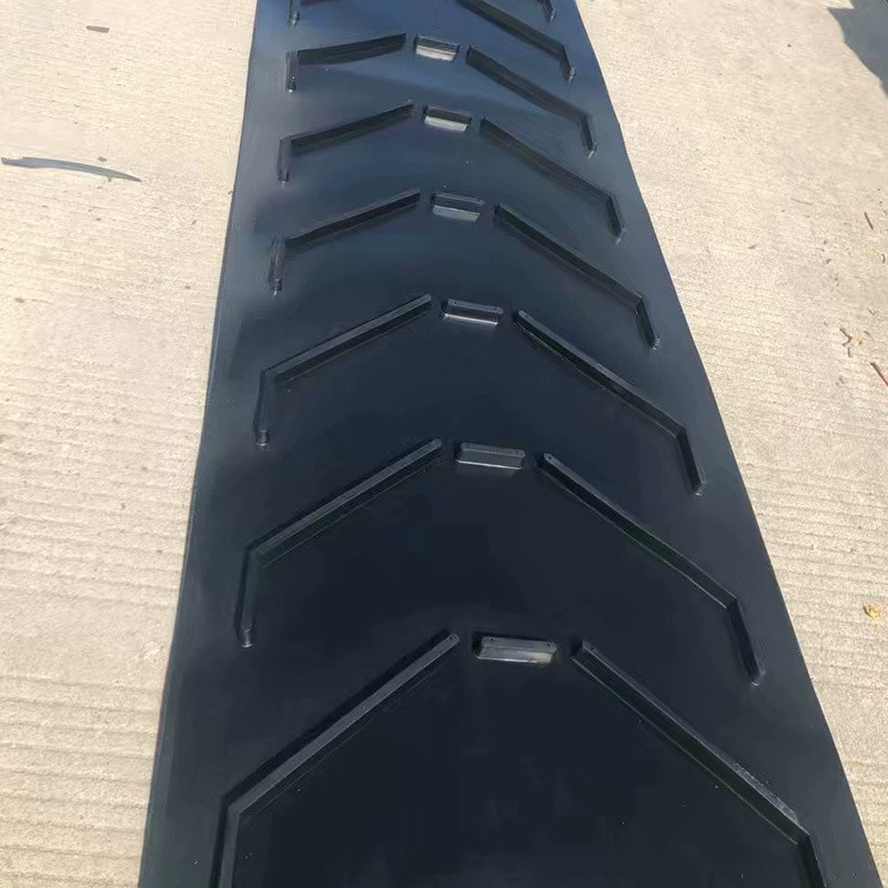 厂家定做环型防滑八字型花纹输送带 耐高温花纹环型输送带图3