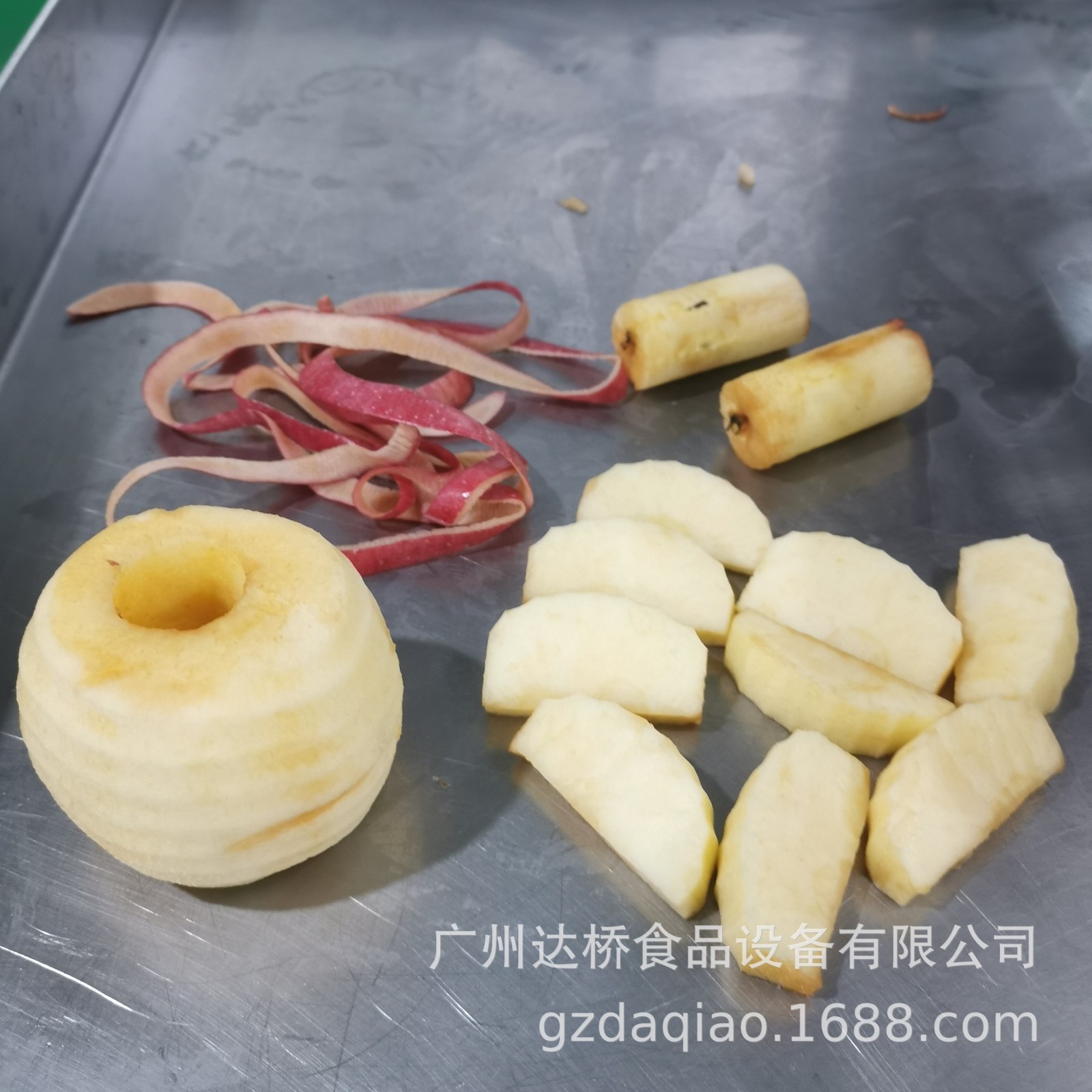 广州达桥原创工业型智能苹果削皮机去皮机去核机切瓣机加工线设计图4